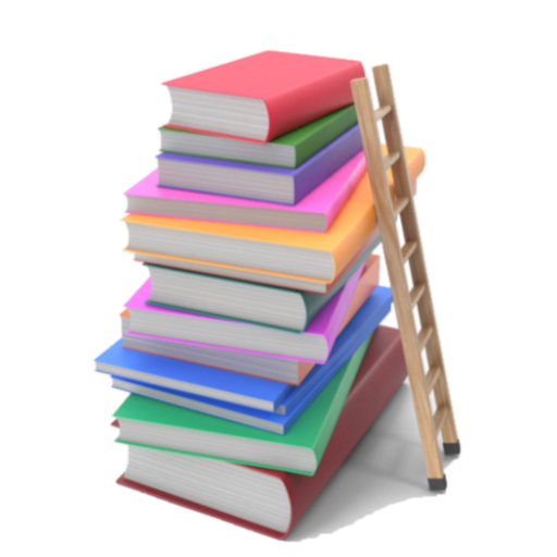 It's some books and a ladder